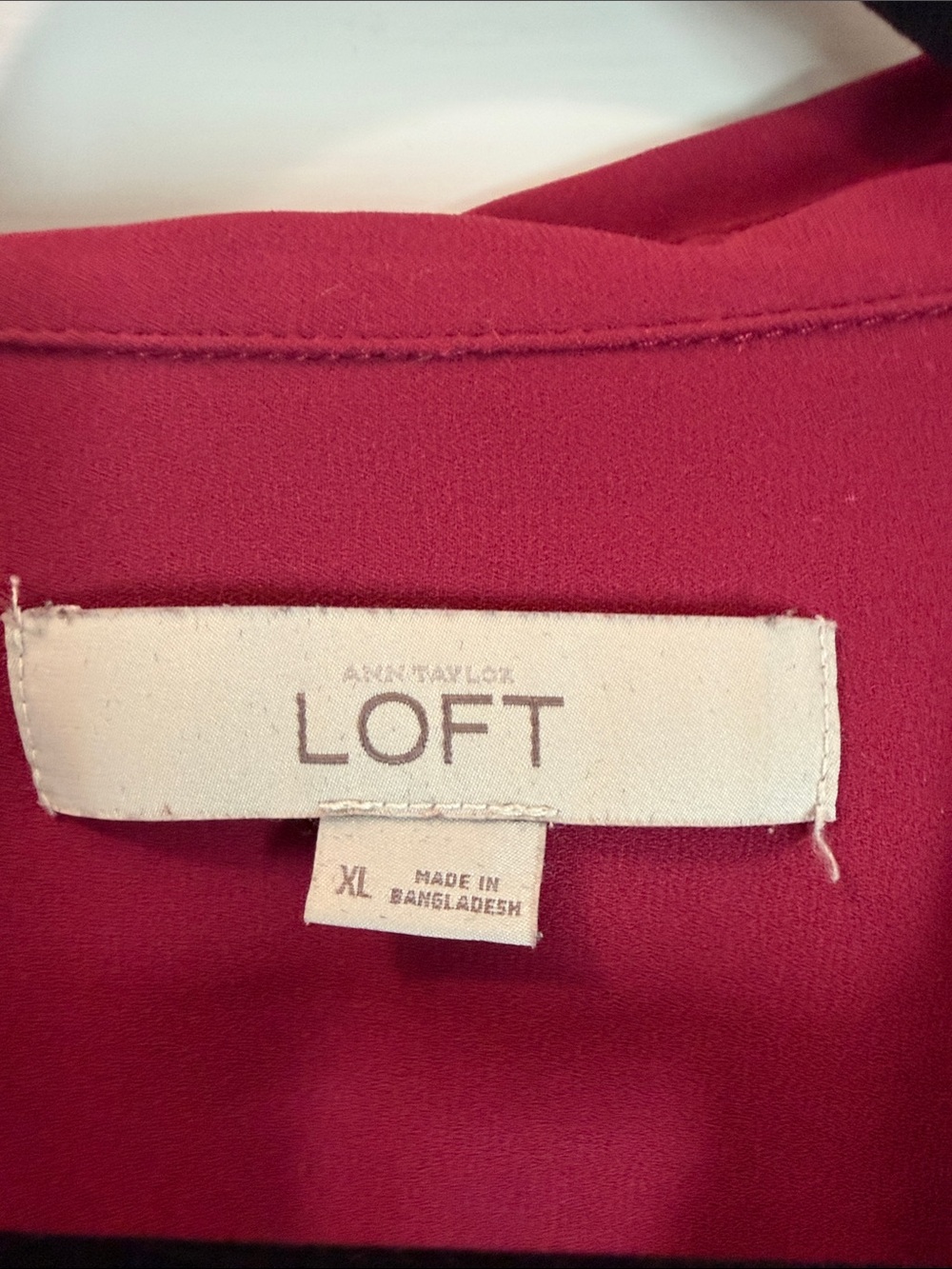 LOFT Raspberry/Pink Button-Down Blouse - Picture 2 of 2